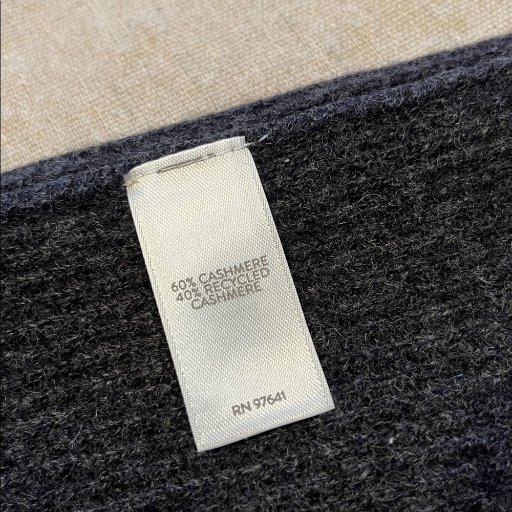 NWT J.Jill PJ Recycled Cashmere–Blend Sweater Vest - Dark Charcoal via Heather - Picture 5 of 8